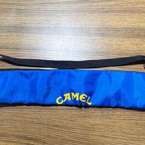 Joe Camel Beer Sleeve Tube Cooler Sling Blue Bag Vintage 90s